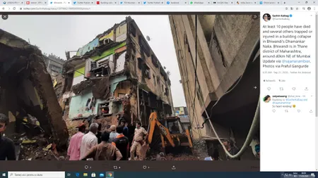 Catastrofă lângă Mumbai, zece oameni au murit în urma prăbuşirii unei clădiri. 25 de persoane se află încă sub dărâmături