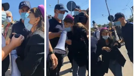 Scandal la inaugurarea metroului din Drumul Taberei. Protestatara Oana Lovin, săltată de jandarmi şi amendată