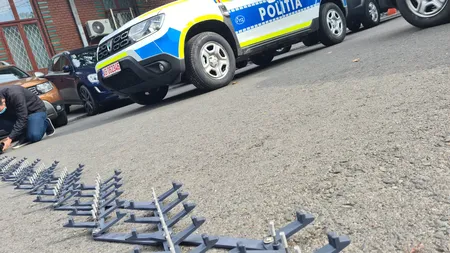 Cum arată dispozitivele de blocare forţată a maşinilor urmărite în trafic de poliţişti