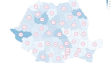 HARTA. Bucureştiul a raportat 675 de cazuri COVID-19. Timişul a depăşit 300 de îmbolnăviri noi, iar Timişoara intră în scenariul roşu
