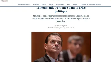 Ludovic Orban, în vizită în Franţa. Le Figaro: 