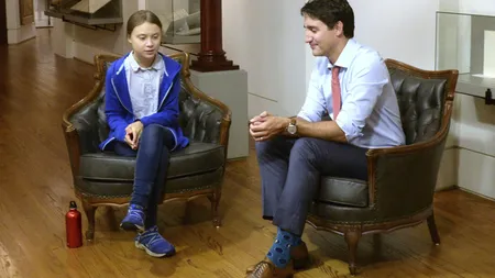 Justin Trudeau, premierul Canadei, păcălit de doi farsori că vorbeşte la telefon cu activista Greta Thunberg