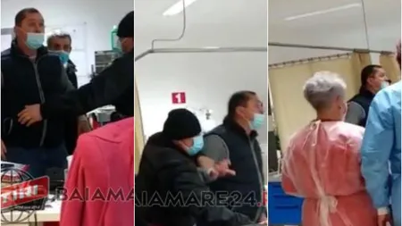 Scandal în spitalul din Baia Mare. Zeci de persoane au intrat peste medici și au cerut externarea unei paciente infectate cu COVID