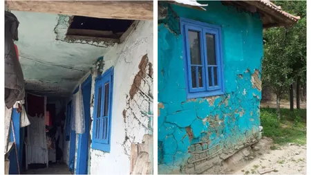 Strigăt de ajutor pentru doi copii orfani care locuiesc într-o casă de chirpici