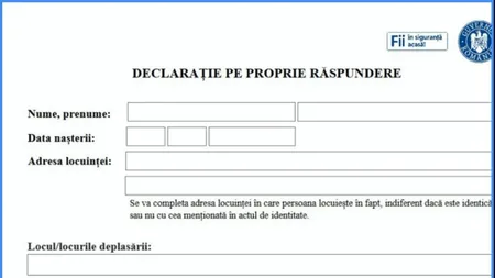 Declaraţiile pe propria răspundere revin în zonele cu rată mare de infectare