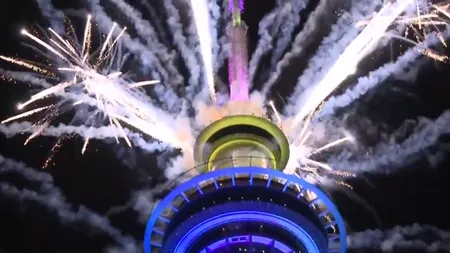 Revelion 2021. Spectacolul de artificii din Auckland a adunat mii de oameni