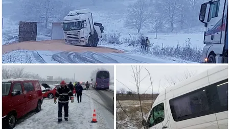 Val de accidente grave din cauza ninsorii puternice. Mai mulţi oameni au murit