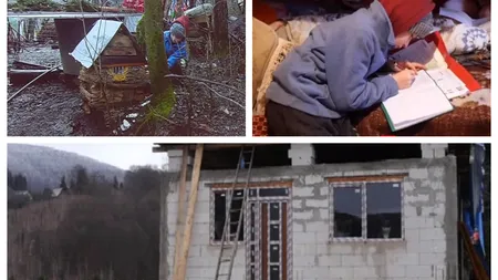 Povestea dramatică a lui Ovidiu. La doar 10 ani şi-a construit singur din pământ şi crengi casa în care ar vrea să locuiască