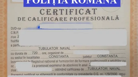 Percheziţii la falsificatori de diplome de studii şi certificate de calificare profesională