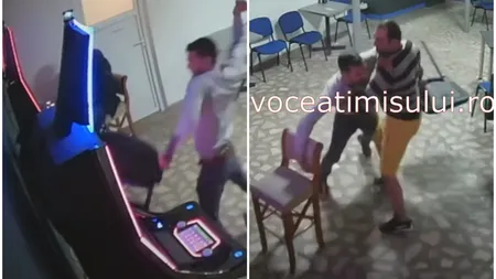 O femeie care a mers să-şi recupereze soţul de la păcănele, întâmpinată cu o ploaie de lovituri de scaun. VIDEO