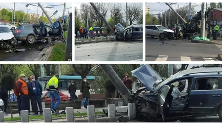 Accident grav într-o intersecție din Bucureşti. Patru persoane au fost rănite, circulaţia mai multor mijloace de transport în comun a fost blocată