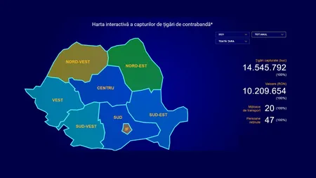 14 milioane de ţigarete de contrabandă capturate în primele trei luni ale anului 2021