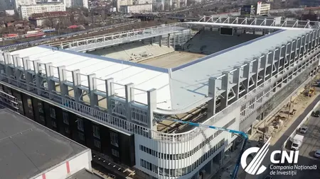 Stadionul Rapid este finalizat în proporţie de 90% şi va putea fi folosit din această vară
