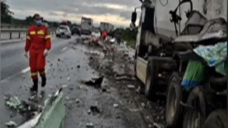 Tragedie pe autostrada București-Pitești. O persoană și-a pierdut viața. Traficul a fost oprit VIDEO