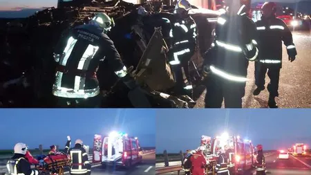 Accident tragic la Arad! Microbuz cu pasageri s-a lovit de un TIR: un mort, mai mulți răniți grav. A fost activat planul roșu de intervenție