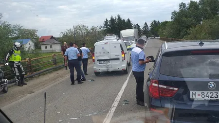 Maşină a DSP încărcată cu vaccinuri, implicată într-un accident rutier