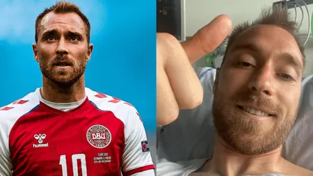 Christian Eriksen, primul selfie după STOPUL CARDIAC. Mesaj emoţionant transmis din SPITAL