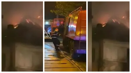 Liceu din Capitală, distrus de incendiu violent. Echipajele de salvare au intervenit de urgență!