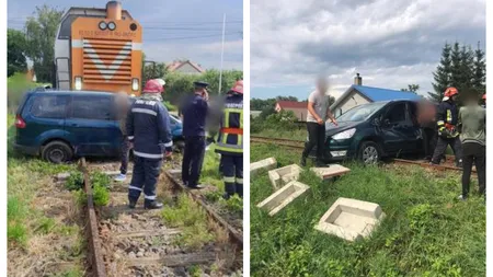 Maşină lovită de tren în Suceava. Printre victime se află şi un copil