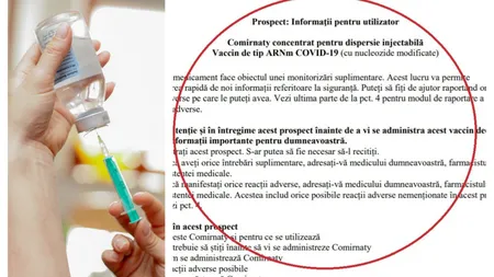 Efect advers grav! Ce avertisment va apărea pe prospectul vaccinurilor Pfizer şi Moderna după ce s-au vaccinat milioane de oameni