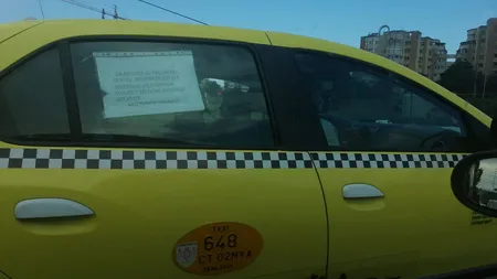 Mesaj hilar pus în geamul mașinii unui taximetrist din Constanța. Imaginile au devenit virale!