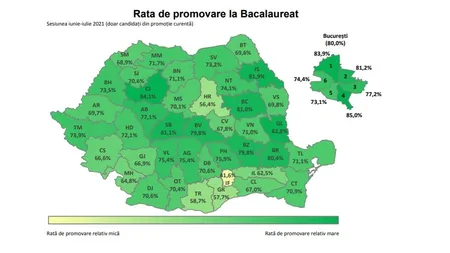 Rezultate Bac 2021 Bucureşti. Sectorul 4 are cea mai mare rată de promovabilitate din țară la examenul de Bacalaureat