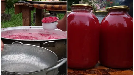 Suc de pepene roşu pentru iarnă. Secrete de preparare şi conservare. VIDEO