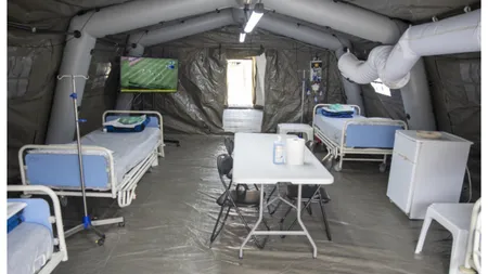Spitalul modular COVID de la Timişoara se redeschide, din cauza numărului mare de infectări