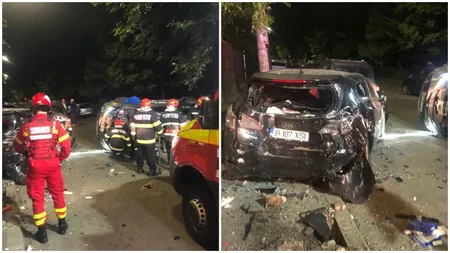 Accident cumplit în Capitală. Patru persoane rănite și mai multe mașini avariate