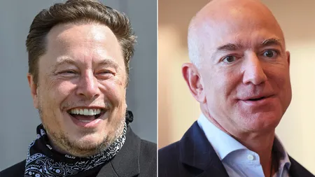 Elon Musk râde public de Jeff Bezos, după ce l-a depăşit în topul miliardarilor. 