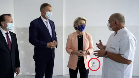 Poza cu preşedintele Iohannis şi Ursula von der Leyen în care apare o priză ieşită din perete a stârnit un val de ironii pe Facebook. Explicaţia oficială: 