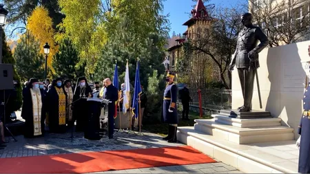 Statuie a Regelui Mihai dezvelită la Sinaia la aniversarea a 100 de ani de la naşterea monarhului. Mesaj emoţionant al principelului Nicolae