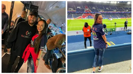 Vlăduţa Lupău, în braţele lui Neymar! Cum au fost surprinşi cei doi la meciul PSG - Leipzig FOTO