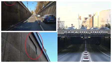 Pericol de prăbuşire a unui perete în Pasajul Unirii din București. Traficul rutier a fost restricționat