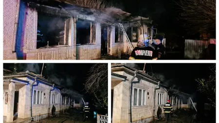 Incendiu în Vrancea. Pompierii au găsit trei cadavre carbonizate