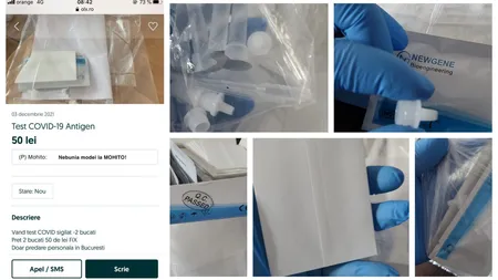 Speculă cu teste de salivă destinate elevilor. Un kit se vinde pe internet şi cu 50 lei