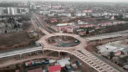 Când va fi gata pasajul de la Domneşti. Structura metalică are peste 2.000 de tone