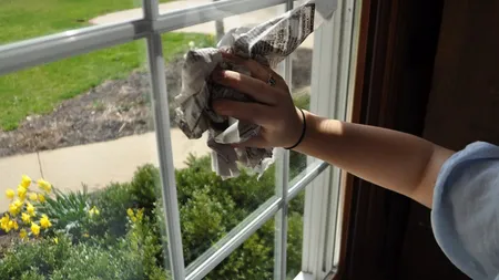 Trucuri pentru curăţarea rapidă şi eficientă a geamurilor. Câteva produse din bucătărie îţi vor face geamurile lună