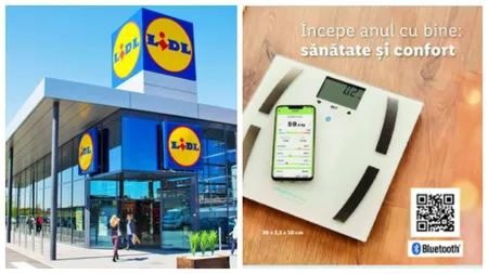 Lidl te ajută să începi anul în cea mai bună formă! Cântarul inteligent cu bluetooth vă indică chiar și masa de grăsime și apa din corp