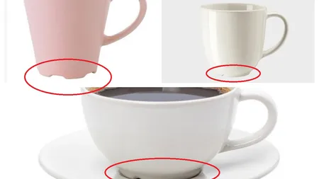 La ce folosesc şanţurile de pe partea inferioară a cănilor şi ceştilor. Nu ţin de design, ci au o utilitate neaşteptată