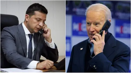 Joe Biden şi Zelenski au vorbit la telefon 50 de minute. Preşedintele SUA a promis un răspuns rapid şi decisiv în cazul unui atac rusesc