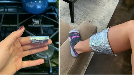 Cum te ajută folia de aluminiu să scapi de răceală şi gripă. Şase utilizări la care  sigur nu te-ai gândit