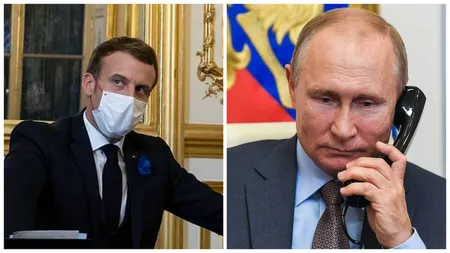 Emmanuel Macron, discuţii cu Vladimir Putin pentru a evita războiul din Ucraina. 