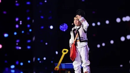 Moment spectaculos pe scena de la Românii au Talent! Ștefan Brînză, cel mai tânăr concurent, a primit o surpriză din partea Andrei