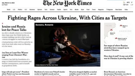 România a ajuns pe prima pagină în The New York Times. Presa străină, impresionată de ajutorul pe care românii îl oferă refugiaţilor ucraineni