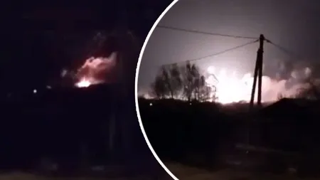 VIDEO Explozie uriaşă într-un oraş rusesc. Este haos, mai mulţi militari au suferit răni