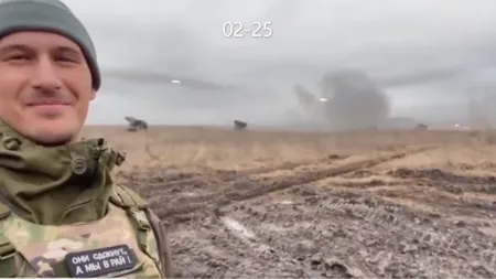 Soldat rus care se amuza și se filma când ataca Ucraina, rănit şi dus la spital. 