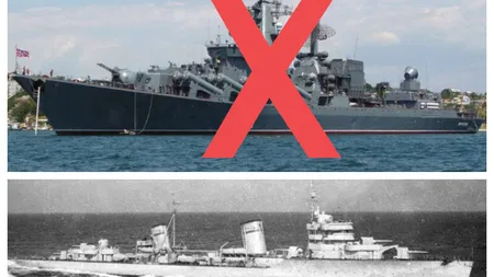 Vasul Moskva, scufundat prima dată de români. Epava a fost căutată trei decenii