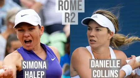 Simona Halep - Danielle Collins 6-7, 3-6 în turul al doilea la Roma. Românca, aproape de o nouă accidentare gravă