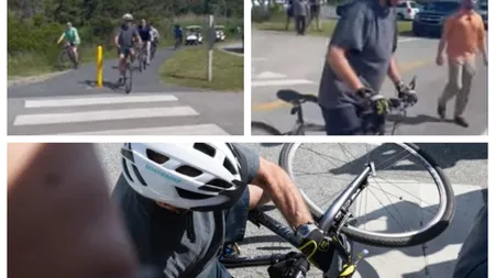 Joe Biden a căzut de pe bicicletă VIDEO